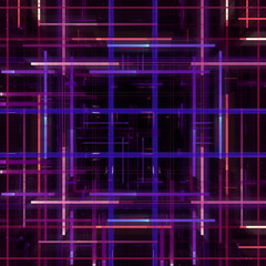 Wall Mural - abstract neon digital background in blue and purple tones