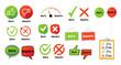 © Bilbo Baggins - Do and not do set or like and unlike icons with positive and negative symbols vector illustration eps 10