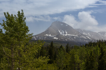 Wall Mural - Glacier National Park, snow-capped mountain range, Montana, USA
