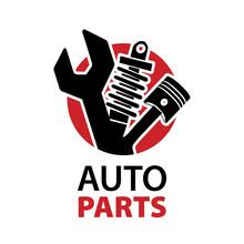 Vector Logo Of Car Parts, Auto Repair