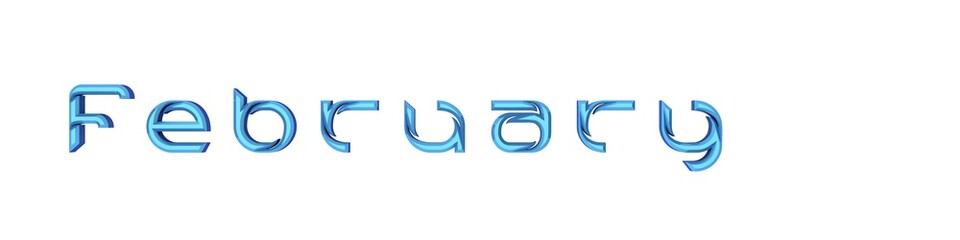 Poster - Color 3D text on a white background 