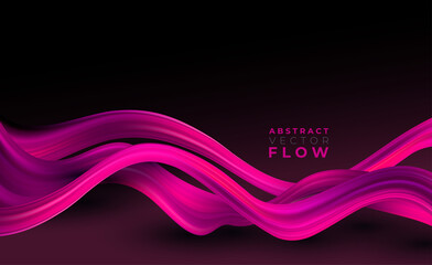 Poster - Abstract colorful vector background, color flow liquid wave for design brochure, website, flyer.