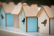 Bird houses in the spring