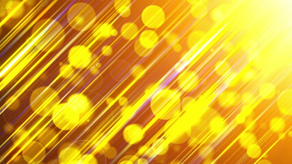 Poster - Abstract background with many of gold transparent particles and lights. Computer generated 3d rendering