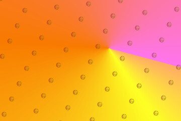 Wall Mural - Interlocked doughnuts inside a circle in a conical gradient - Digital pattern background