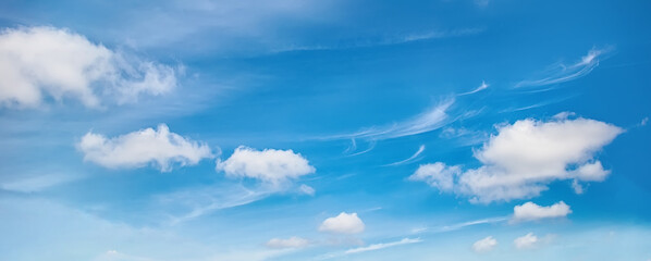 Wall Mural - Idyllic Blue Sky with clouds in summer sunny day