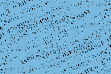 Poster - Minimalist abstract background with angled dashed ik lines in black on a blue bacgkround
