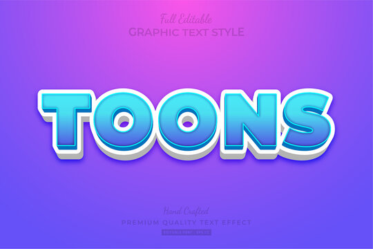 Cartoon Editable Text Effect Font Style