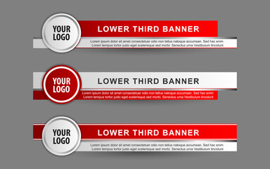 Wall Mural - set collection vector of broadcast news lower thirds template layout design banner for bar headline 