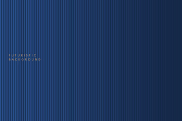 Wall Mural - abstract dark blue gradient striped lines vertical texture on dark background with copy space. moder