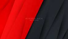 Abstract Corporate Concept Red Black Contrast Background. Modern Luxury Futuristic Technology Design. Vector Illustration