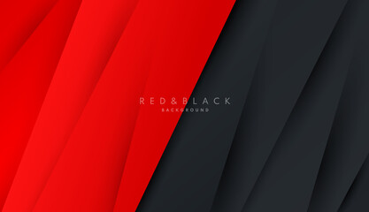 Wall Mural - abstract corporate concept red black contrast background. modern luxury futuristic technology design