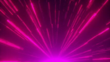 Poster - Fast bright neon rays, computer generated. 3d rendering abstract background