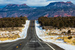 The Bears Ears viewed from open road of Utah State Route 261.