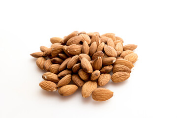 Canvas Print - Almonds with white background