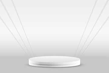 Wall Mural - white podium product display empty background