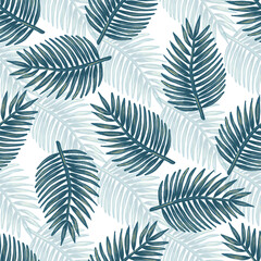  Tropical leaves surface seamless pattern design. rainforest backgroud for textile, fabric print