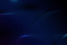 Blue Abstract Wave And Lines Pattern Stripe With Futuristic Technology Concept Background. Vector Illustration