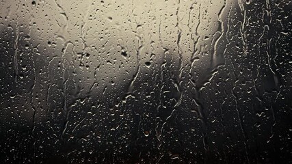 rain days, heavy rain falling on window surface
