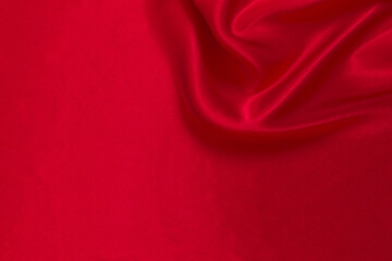 Wall Mural - Red silk or satin luxury fabric texture can use as abstract background