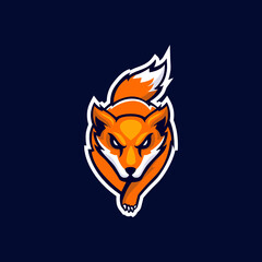 Wall Mural - Fox e-sport mascot logo badge