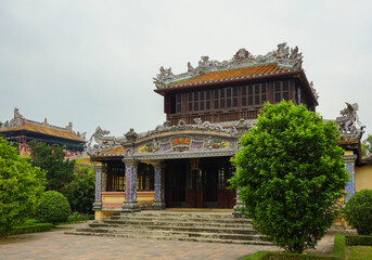 Traditional oriental style building in Hue, Vietnam