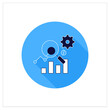 © Antstudio - Measurement analytics flat icon. Combines measurement science and validity theory, using digital big data and analytical techniques. Customer data concept.Vector illustration