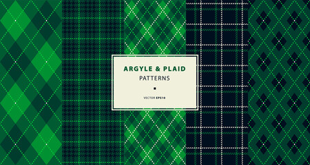Argyle and plaid pattern collection