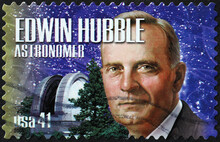 Astronomer Edwin Hubble On American Postage Stamp