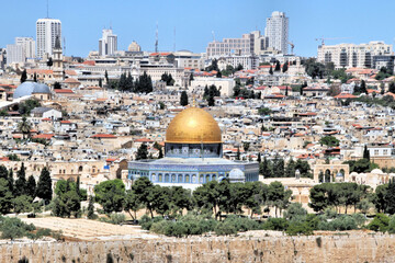 Wall Mural - A view of Jerusalem from the mount of Olives