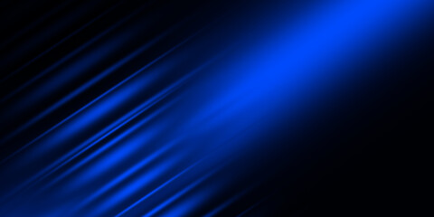 Leinwandbilder - Abstract blue light trails in the dark, motion blur effect
