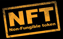 NFT Non - Fungible Tokens Black Stamp Vector. A Non-fungible Token (NFT) Is A Special Type Of Cryptographic Token Which Represents Something Unique.