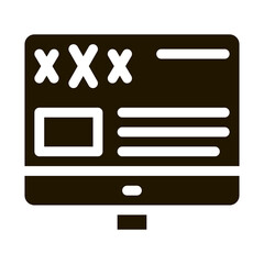 Poster - Porn Web Site Icon Vector Glyph Illustration