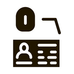 Poster - Fingerprint Scan Icon Vector Glyph Illustration