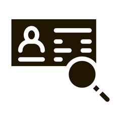 Poster - Passport Research Icon Vector Glyph Illustration