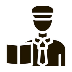 Poster - Custom Policeman Icon Vector Glyph Illustration