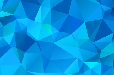 Wall Mural - Blue vivid polygonal mosaic background, creative design templates Illustration