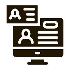 Poster - Check Document Icon Vector Glyph Illustration
