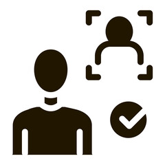 Poster - Approve Identity Icon Vector Glyph Illustration