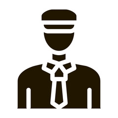 Poster - Custom Police Man Icon Vector Glyph Illustration