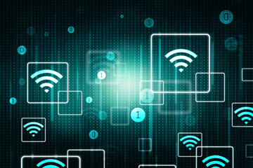 Poster - 2d illustration WiFi symbol sign