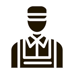 Poster - Car Repairman Icon Vector Glyph Illustration
