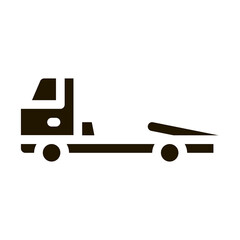 Poster - Tow Cargo Truck Icon Vector Glyph Illustration