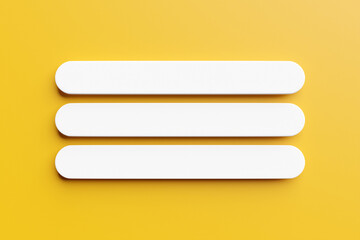 Poster - 3d illustration of an internet search page on a yellow background. Search bar  icons