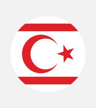 National Northern Cyprus Flag, Official Colors And Proportion Correctly. National Northern Cyprus Flag. Vector Illustration. EPS10. Northern Cyprus Flag Vector Icon, Simple, Flat Design For Web.