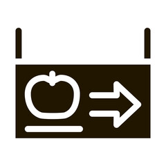 Poster - Direction Tablet Icon Vector Glyph Illustration