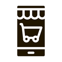 Poster - Shop Application Icon Vector Glyph Illustration