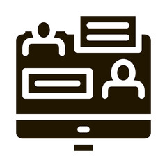 Poster - Online Discussion Icon Vector Glyph Illustration