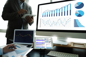 Poster - work hard Data Analytics Statistics Information Business Technology investment trading a stock exchange