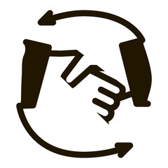 Poster - Handshake Icon Vector Glyph Illustration